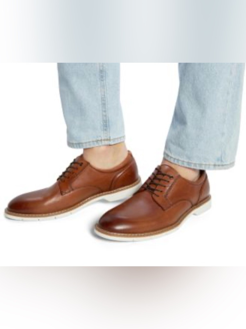ALDO Men’s Tan/Brown Leather Derby Shoes